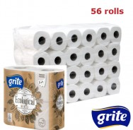 Бумага туалетная бытовая Grite 3-х слойная 56 рулонов
