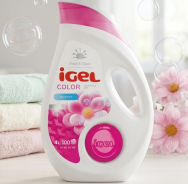 Гель для стирки цветного белья iGEL Color, 4 л / до 100 стирок