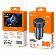 Автомобильное зарядное устройство EZRA CR69, USB-A + USB-C, 30 Вт