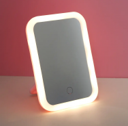 Настольное зеркало с LED-подсветкой, 20 × 23 см